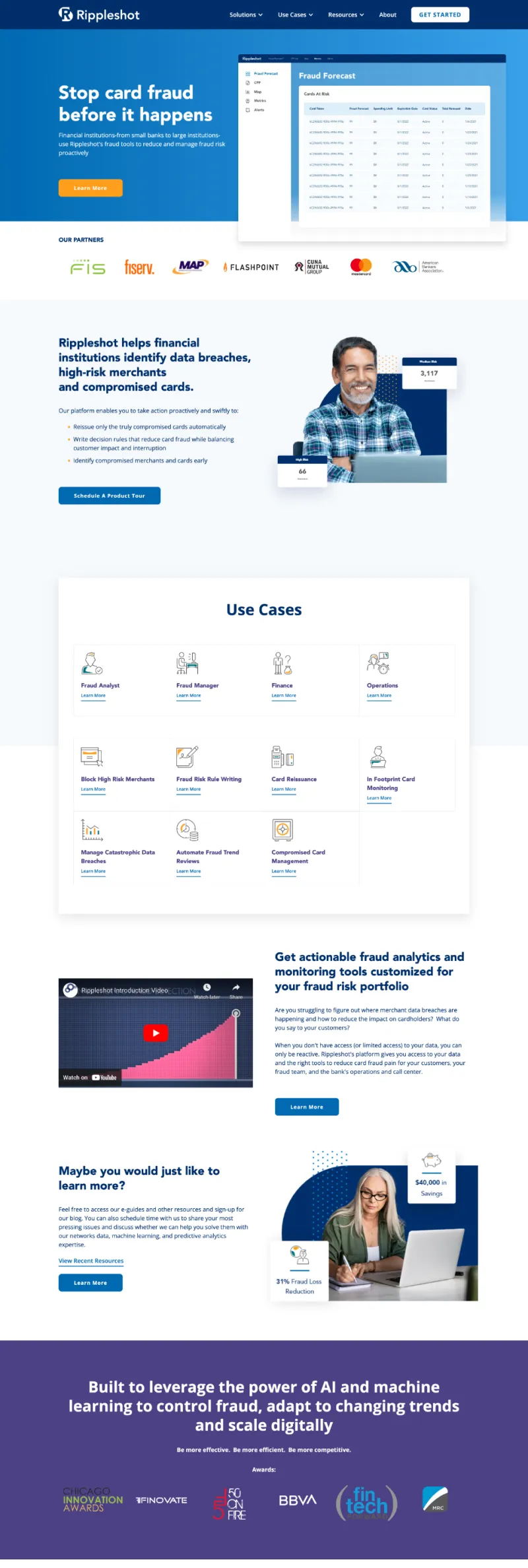 Rippleshot FinTech fraud analytics platform